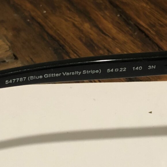 Coach 547787(Blue Glitter Varsity Stripe) Eye Glasses - Picture 4 of 16